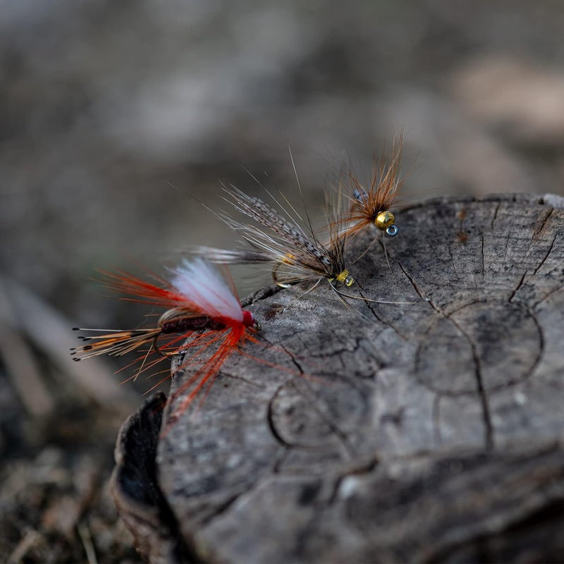 Goture Fly Fishing Flies Kit,25pcs/30pcs/100pcs Fly Fishing Lures,Dry Flies Wet Flies Streamers Nymphs Flies, Fly Fishing Assortment Kit for Bass Trout Salmon Fishing - Image 3